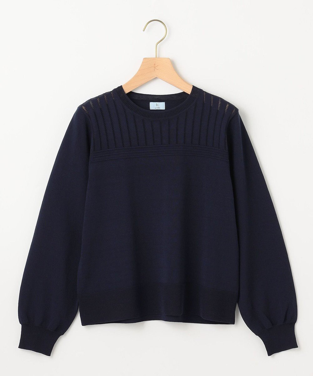 組曲 S 透かし柄 ニットプルオーバー 