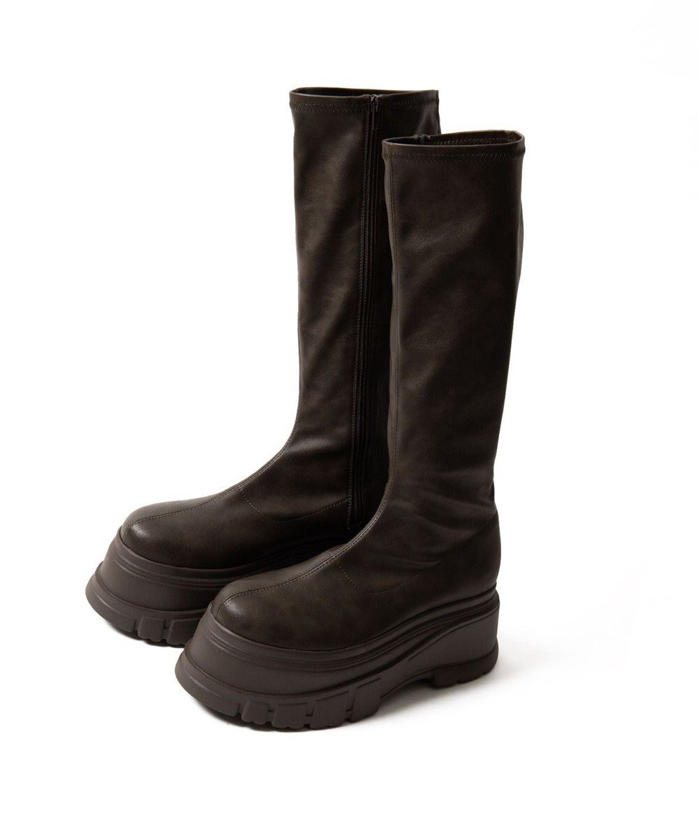 WEGO 厚底ボリュームロングブーツ 