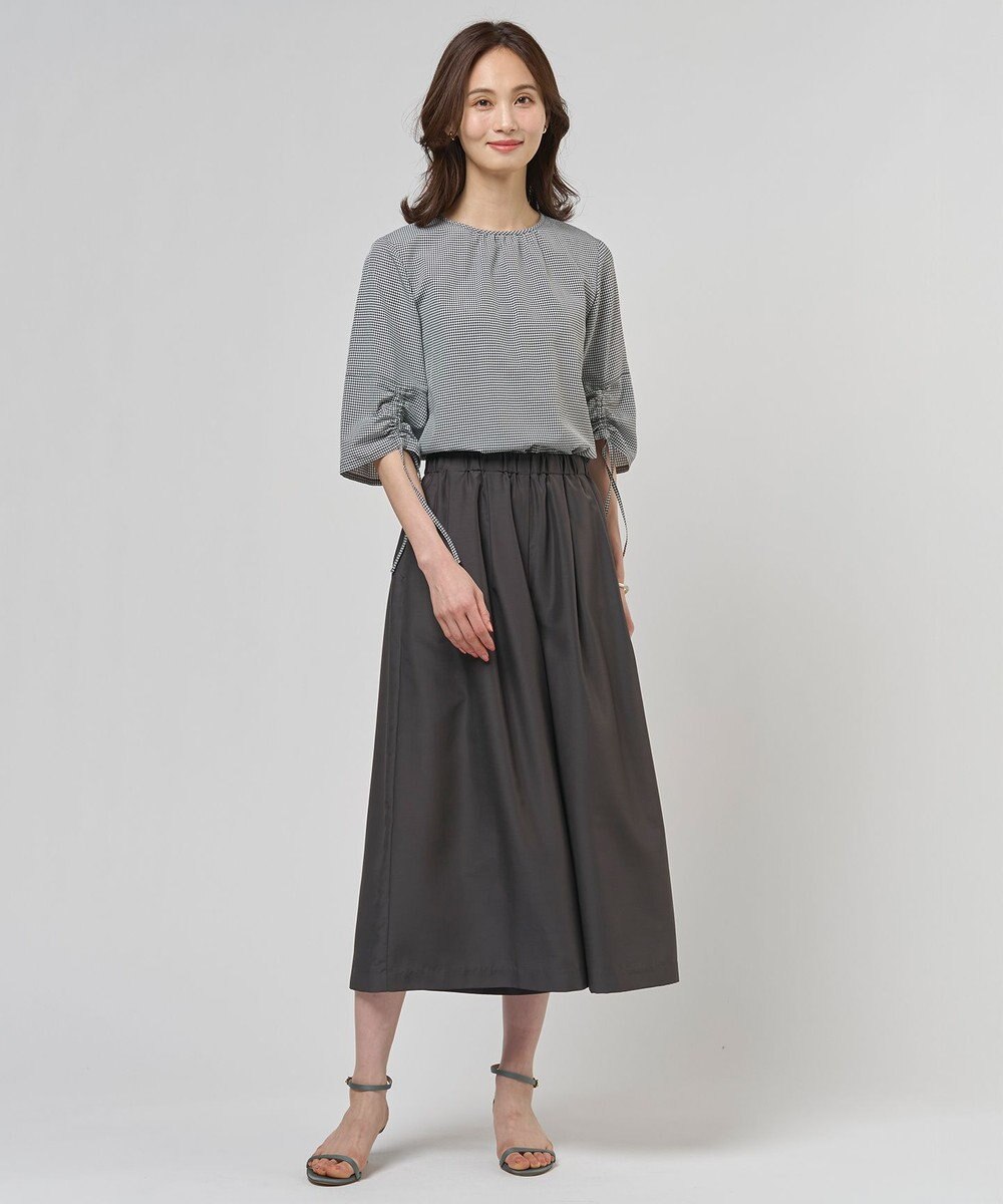 J.PRESS LADIES L 【一枚で着映え】アセVisギンガム ギンガム ブラウス 