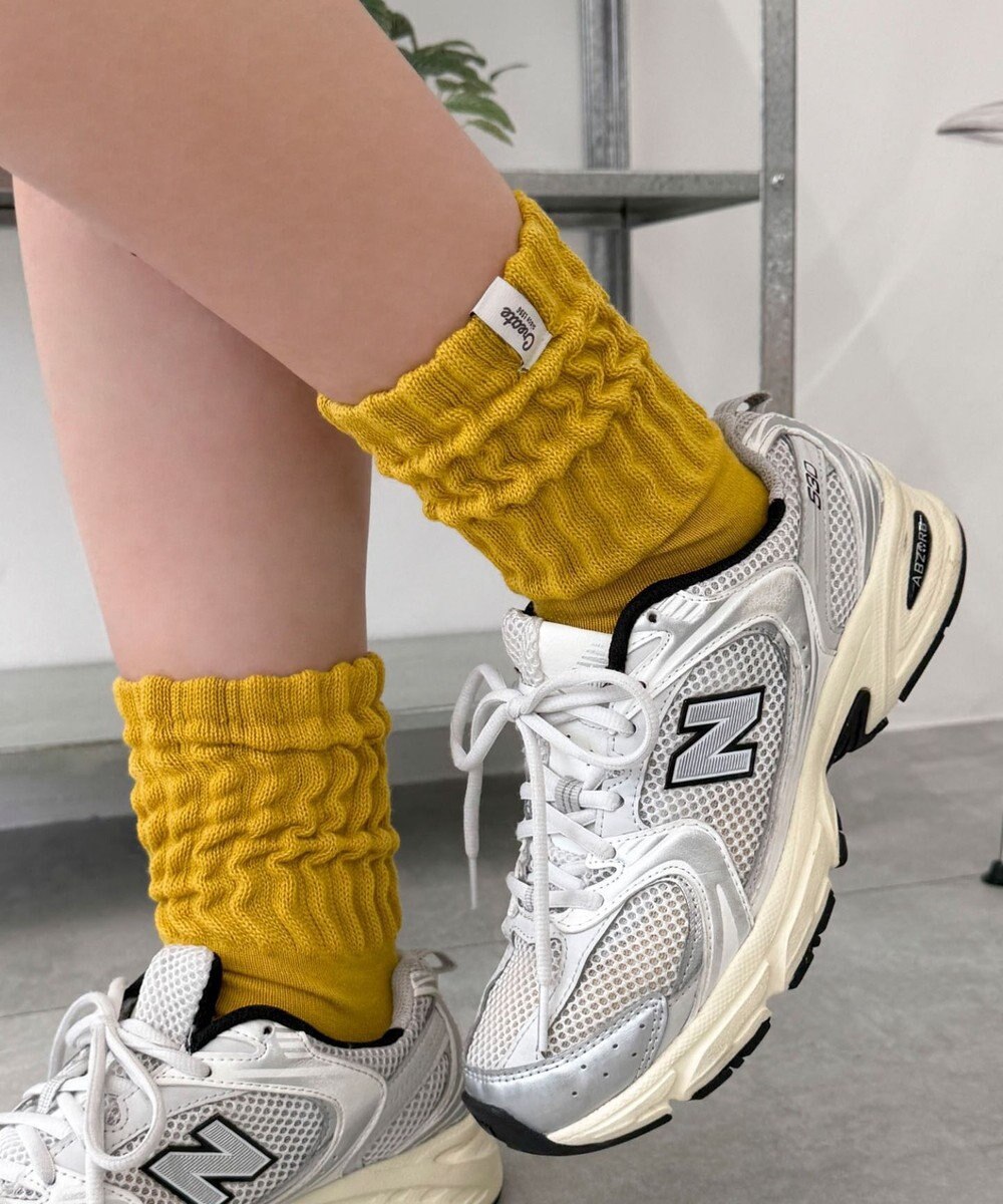 WEGO タグデザインボリュームリブソックス 