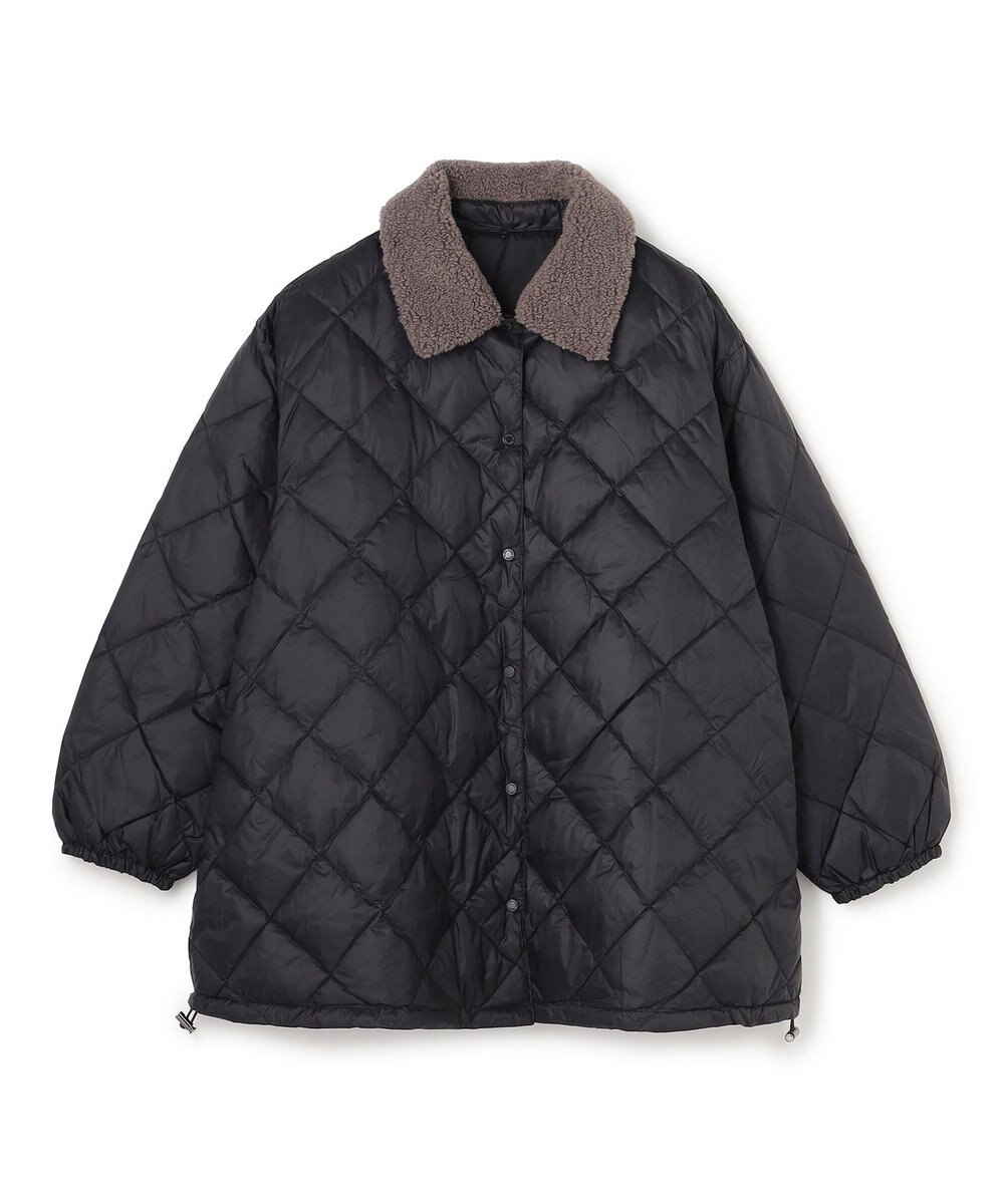 UNFILO L 【自宅で洗濯OK / ファー襟取り外し可能】TAIONコラボ ボア襟 リバーシブルダウン 