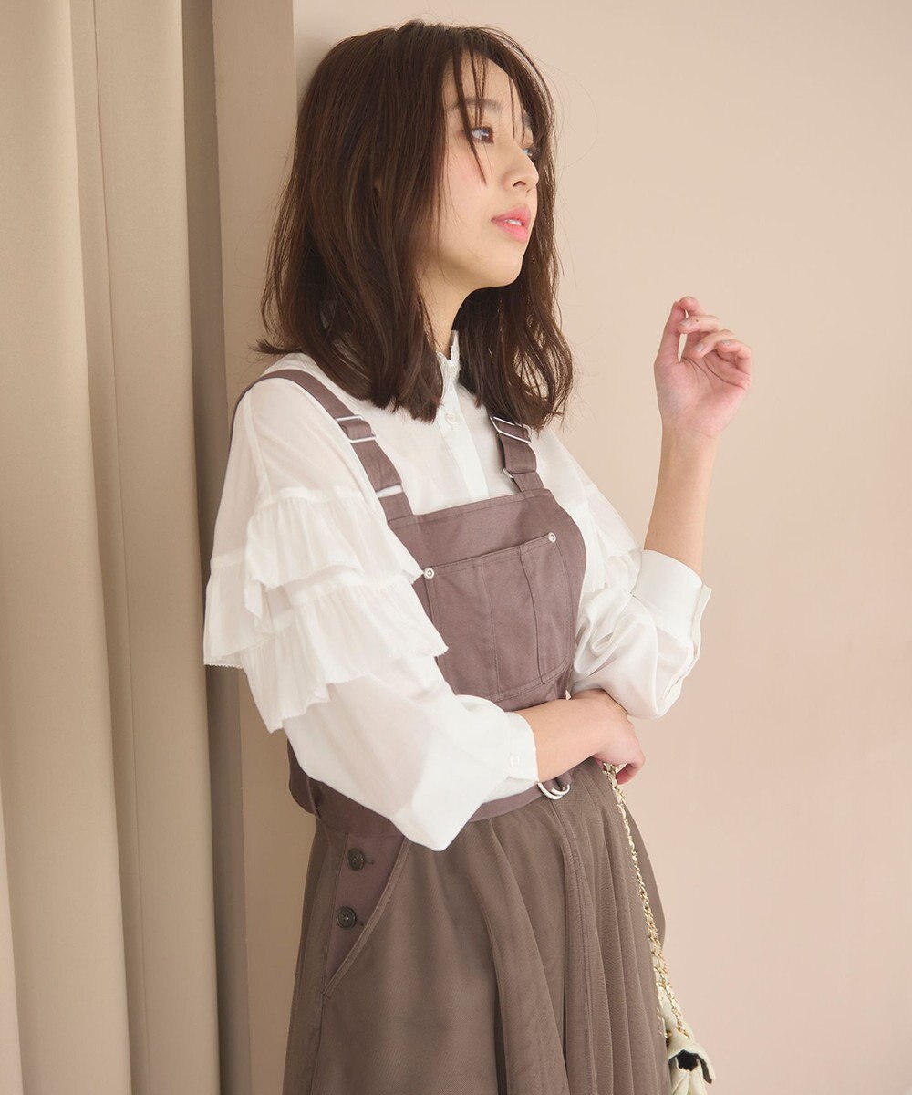 Feroux 【洗える】フリル ブラウス 