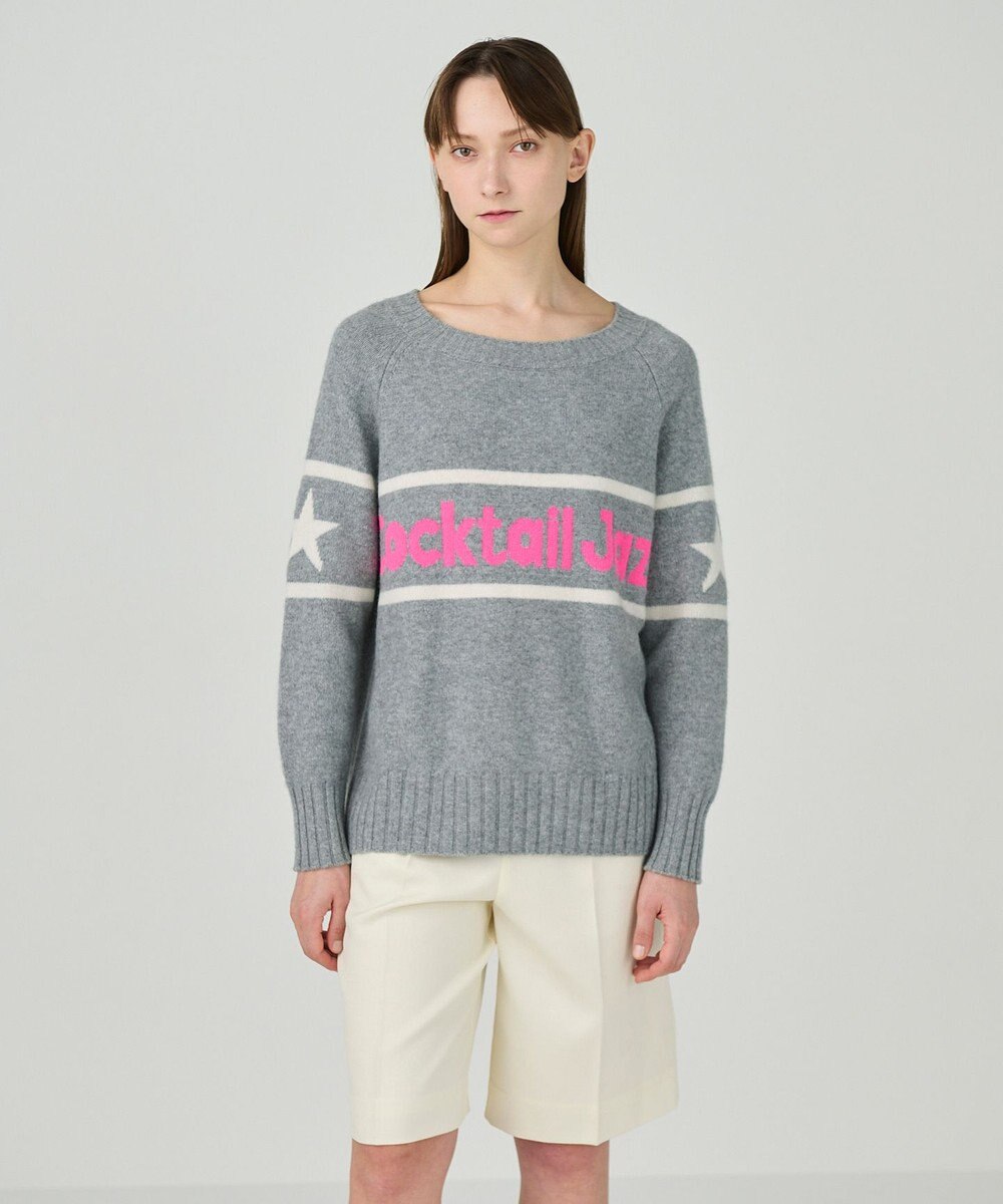 GRACE CONTINENTAL カシミヤレタードトップ 