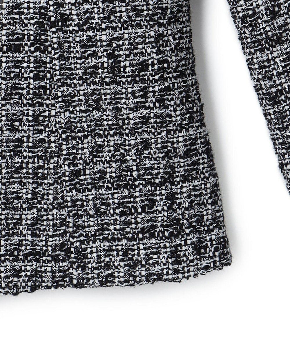 23区 S 【セットアップ対応】シャインツイードストレッチ ノーカラー ジャケット 