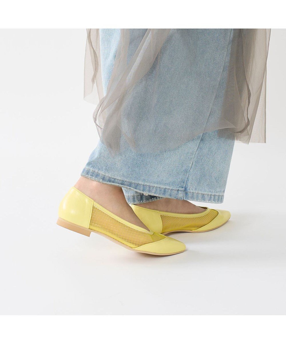 MODE ET JACOMO <carino>【レイン対応】メッシュポインテッドトゥパンプス 