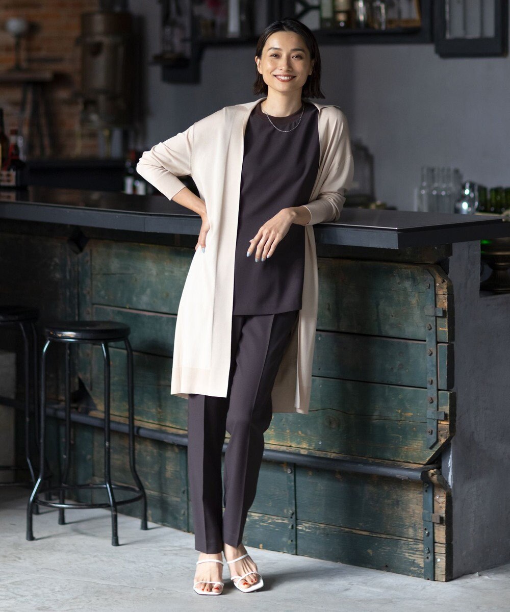 ICB 【WEB限定カラーあり・洗える】シンセティックハイゲージ  ロングカーディガン 