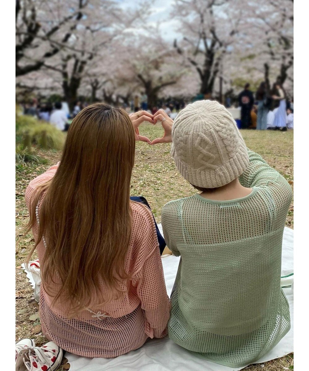 Green Parks ＳＥＴ２点　透かしカーデ＋キャミソール 