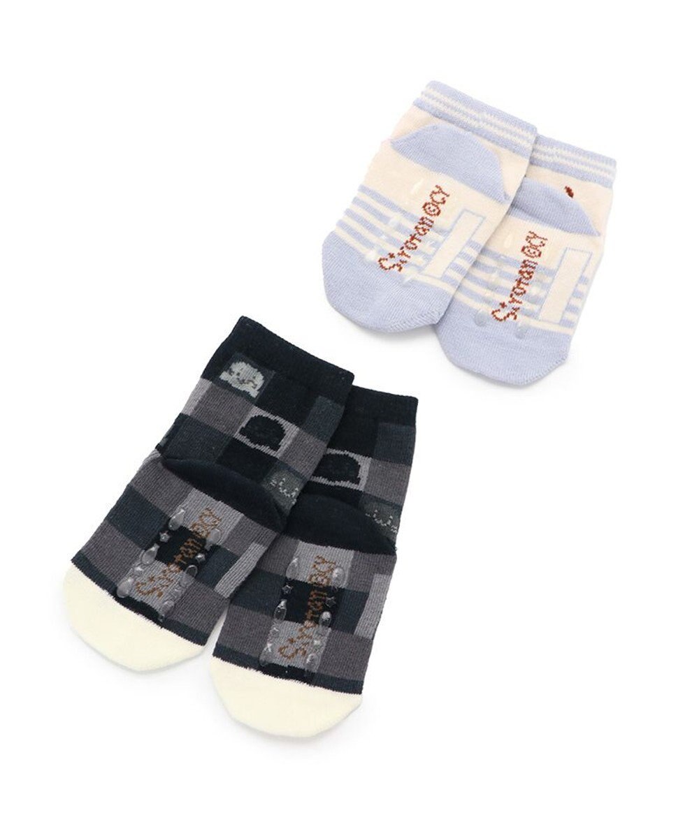 しろたん スニーカー丈 クール丈 靴下 しましま柄 チェック柄 2足セット13cm 16cmソックス キッズ 子供 保育園 小学生 アザラシ あざらし かわいい キャラクター マザーガーデン Mother Garden ファッション通販 公式通販 オンワード クローゼット