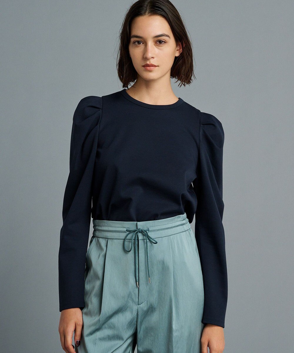 uncrave 【UVケア・接触冷感】ダブルフェイスジャージー ボリュームスリーブ カットソー(長袖)（uncrave STANDARD） 