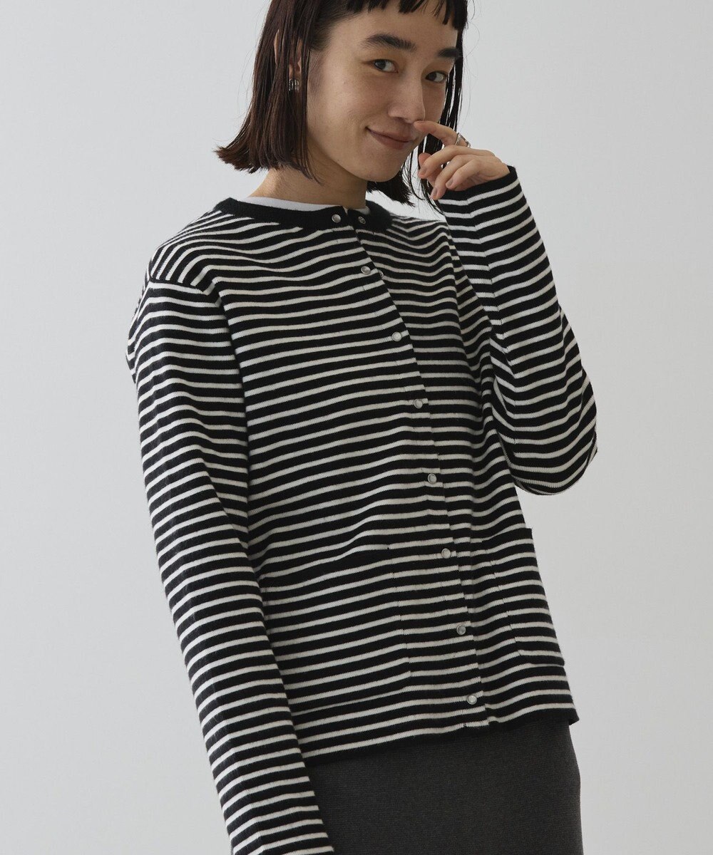 AMERICAN HOLIC バイパチクルーネックニットカーディガン 