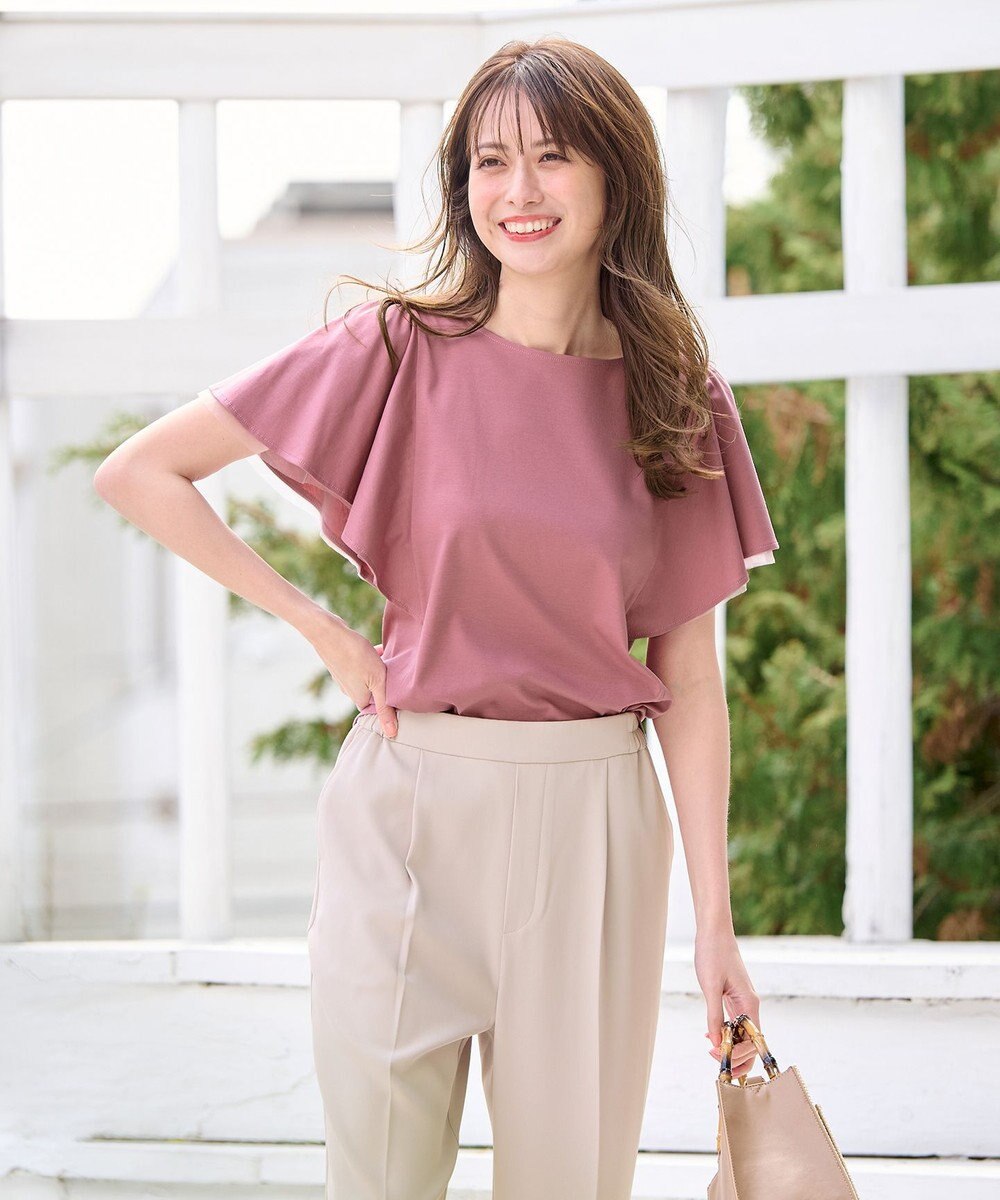 ANY SIS 【接触冷感】360°好印象フリルスリーブ カットソー 