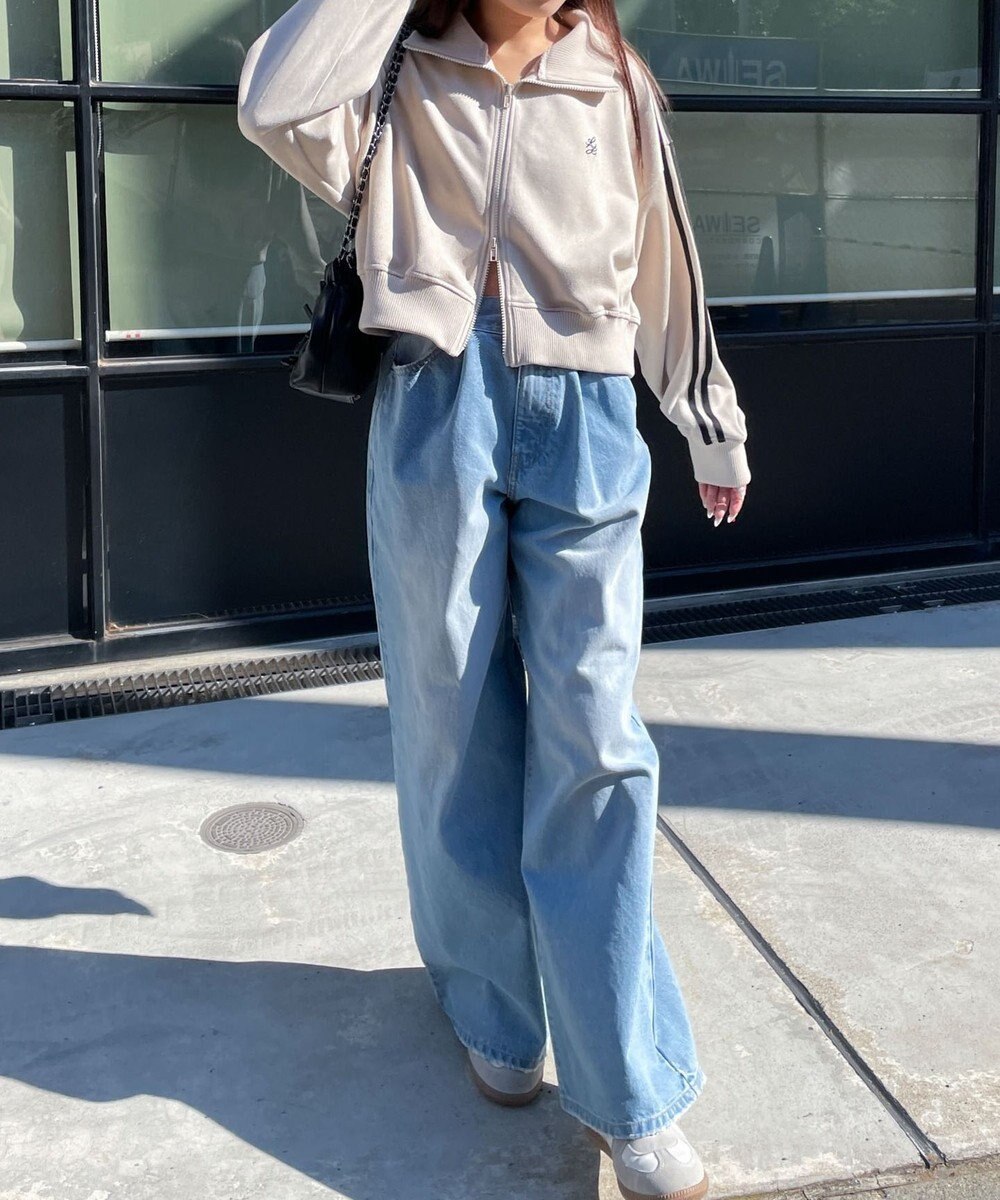 WEGO スエードポンチクロップドトラックジャケット 