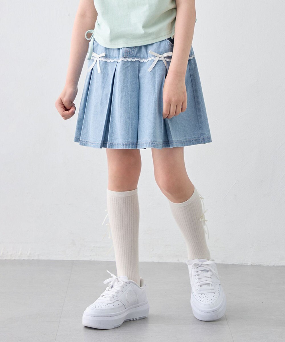 ANY KIDS 【洗濯機可能】プリーツ ミニスカパン 