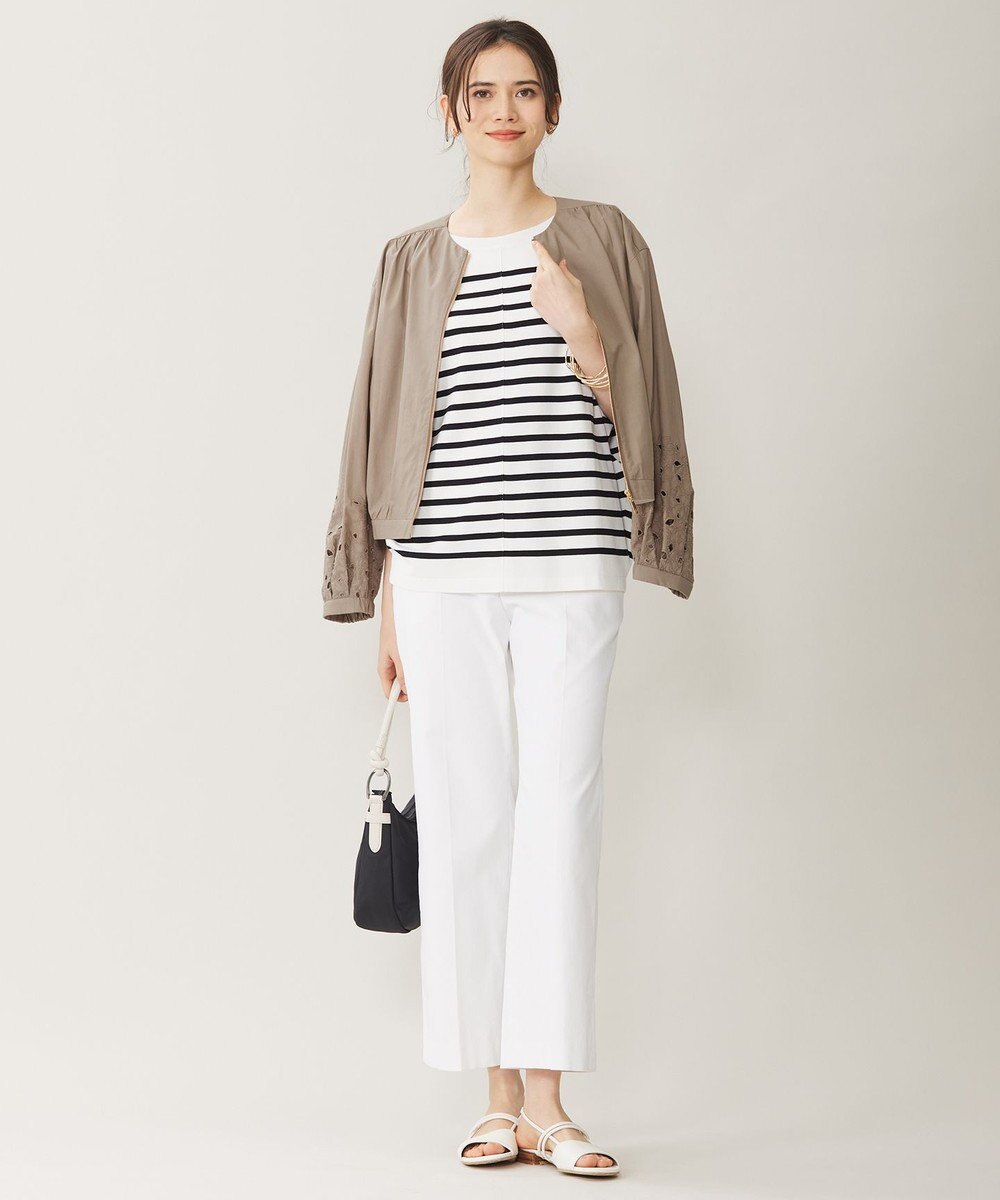 自由区 【接触冷感・UVカット・吸水速乾・洗える】シェルタリングオックスストレート パンツ 