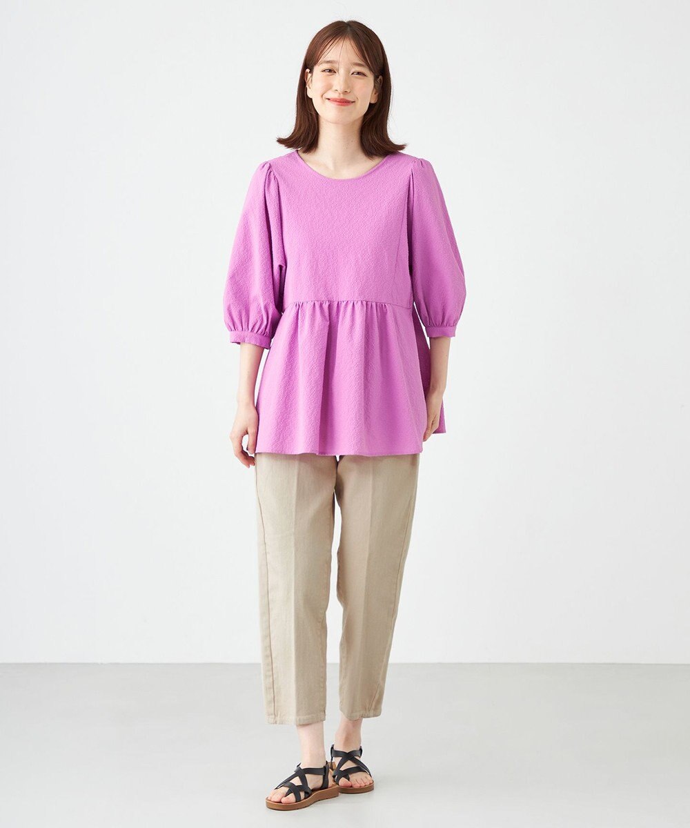 SHARE PARK LADIES センタープレスストレートデニム 