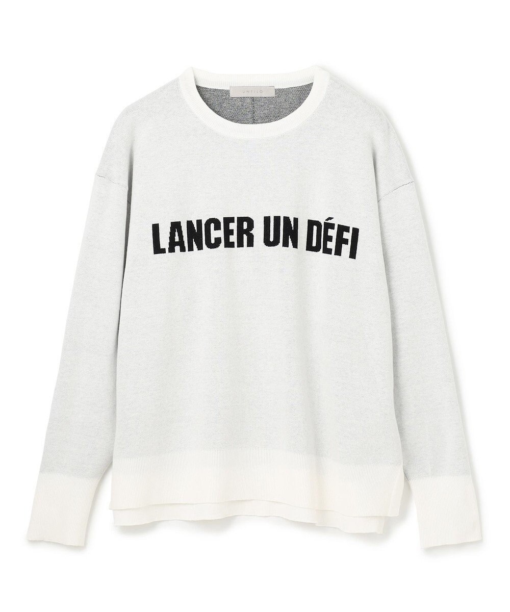 UNFILO スポンジニット ロゴジャガード 