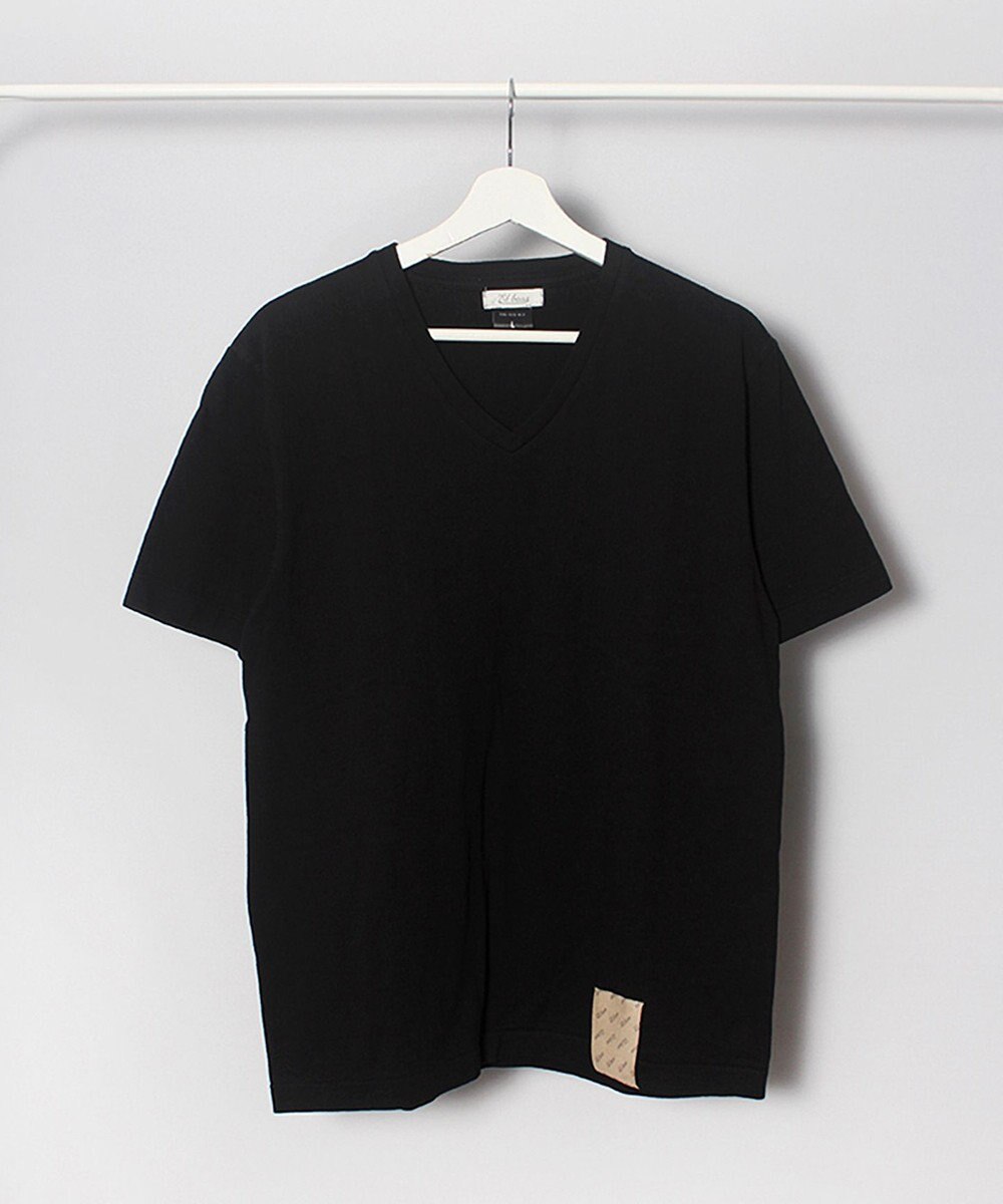 general design store 【PATCHII×Et baas】VネックショートスリーブTシャツ BLACK