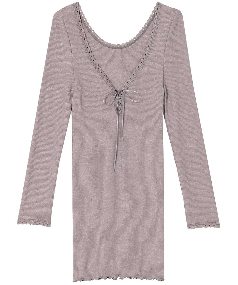 AMPHI あったかインナー 薄手 リブ素材 ９分袖 長袖 UWF360 アンフィ／ワコール 