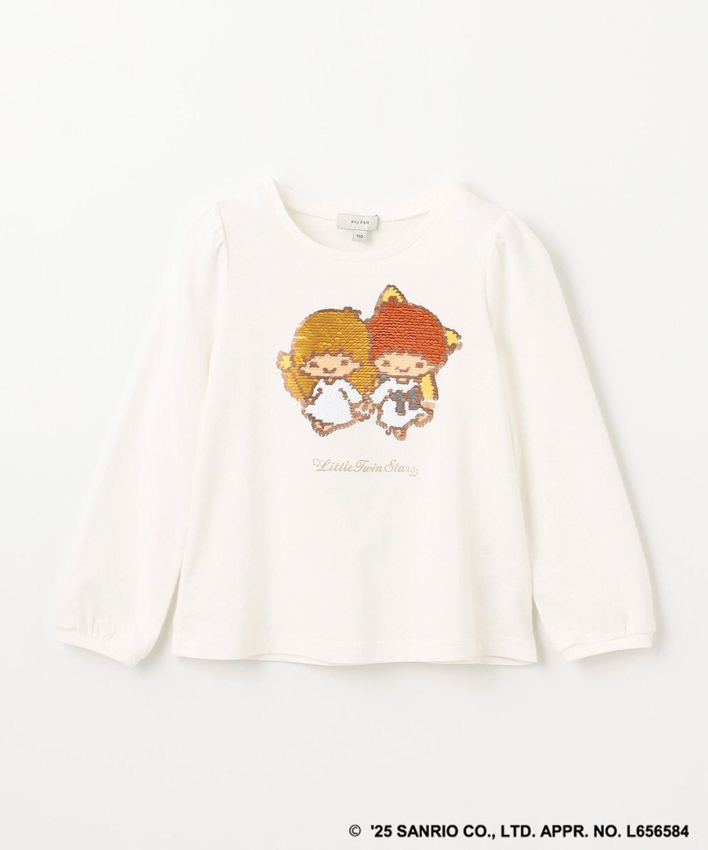 ANY KIDS 【any FAM× リトルツインスターズ 】キキ&ララ ミラクルスパンコール長袖Tシャツ 