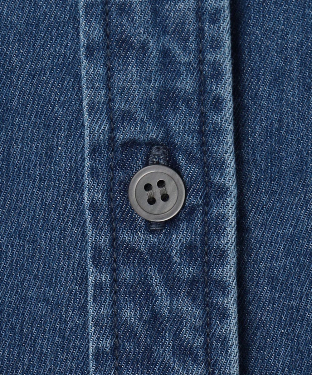 23区 【洗える】23区DENIM ライトダンガリー シャツ ワンピース 