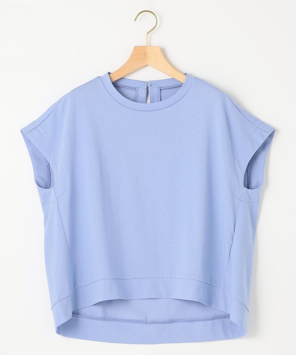 組曲 L 【汗ジミ防止・撥水】GIZAプレーティング天竺フレンチスリーブ カットソー 