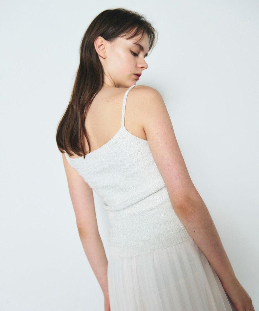 GRACE CONTINENTAL ラメツイードニットキャミ 