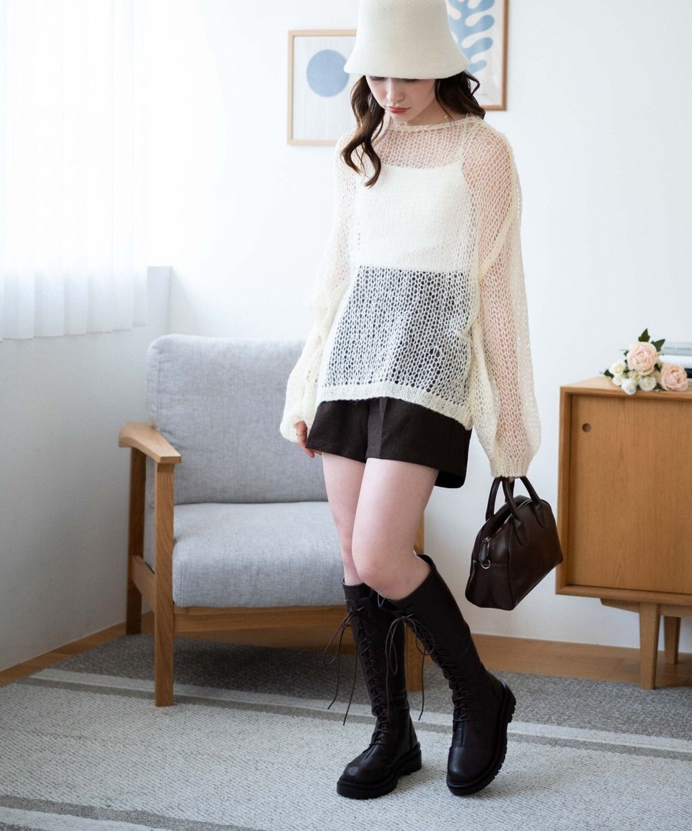 WEGO モヘアライクニットプルオーバー 