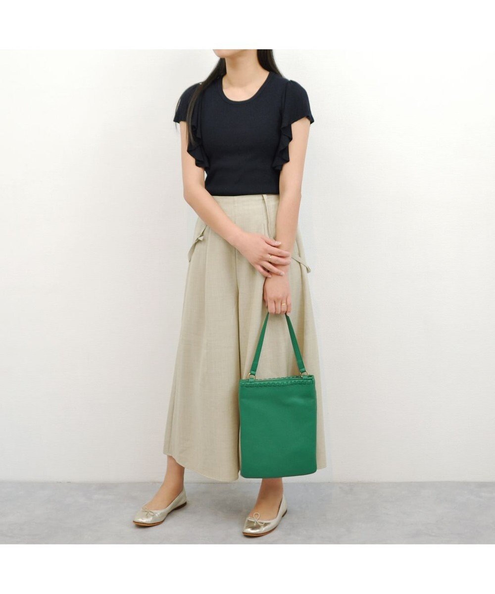 UNBILLION perche 牛革ソフト3層かがり2wayショルダーバッグ 