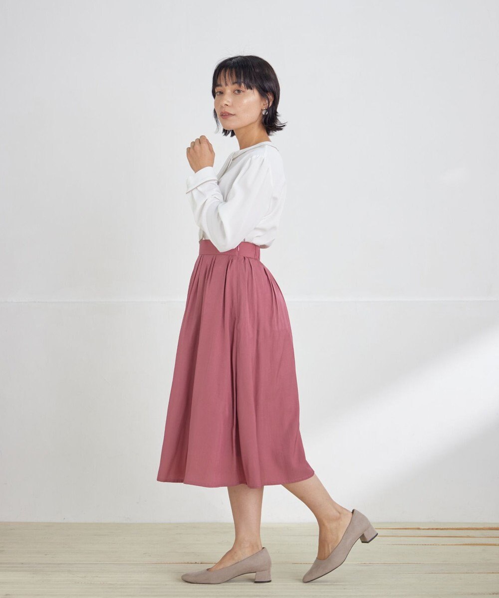 Tiaclasse L 【2WAY・洗える】取り外し可能な​配色パイピングボウタイブラウス 