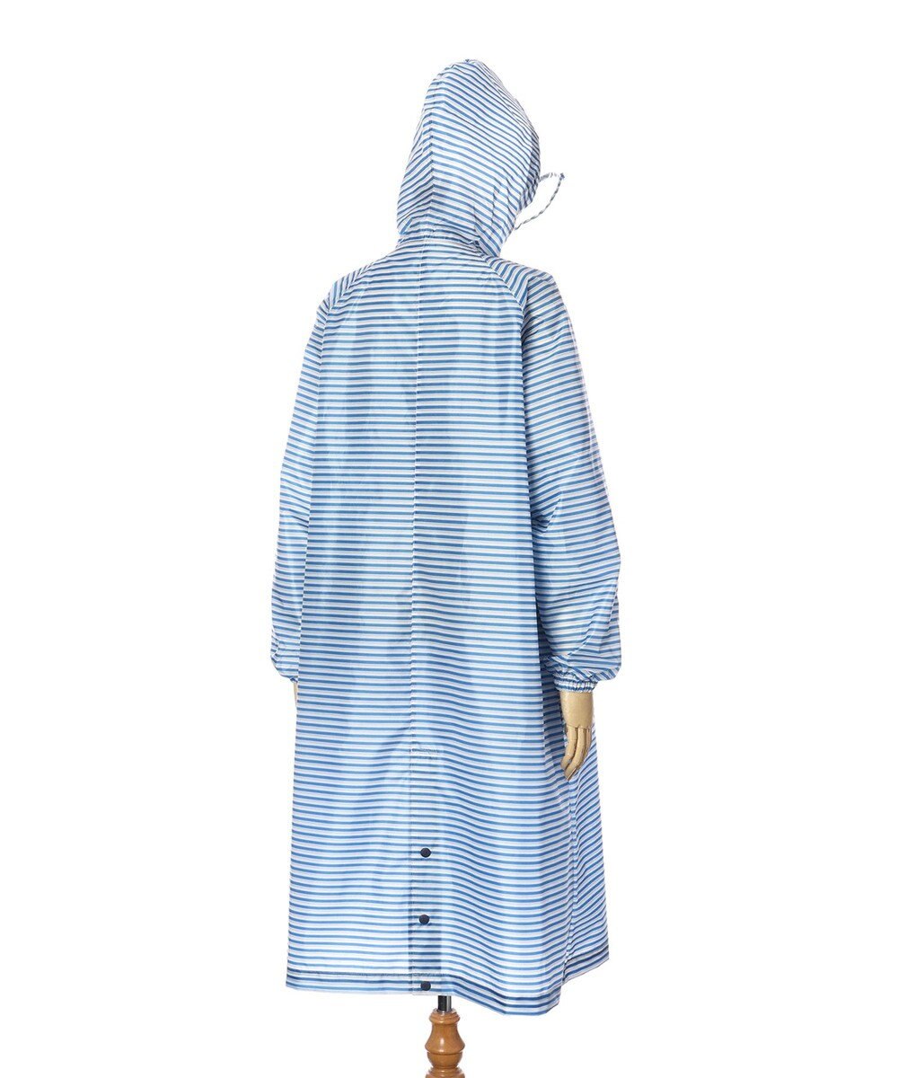 MOONBAT FLAT PURE サイクル レインコート ボーダー 自転車 収納袋付き 