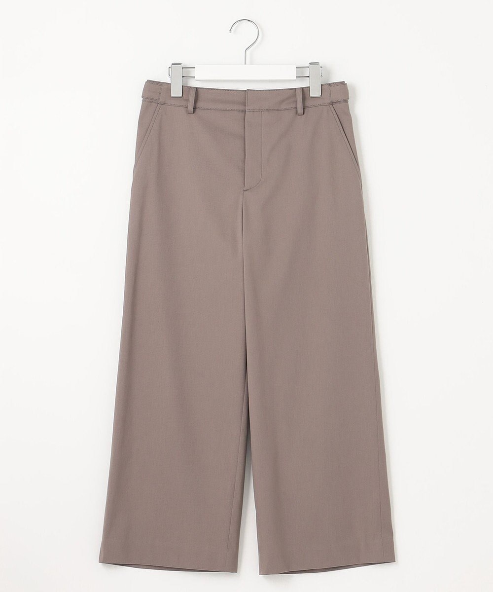 J.PRESS LADIES 【WEB限定カラーあり・セットアップ対応・洗える・撥水・防汚】コットンFITTYシャーク ワイド アンクル パンツ 