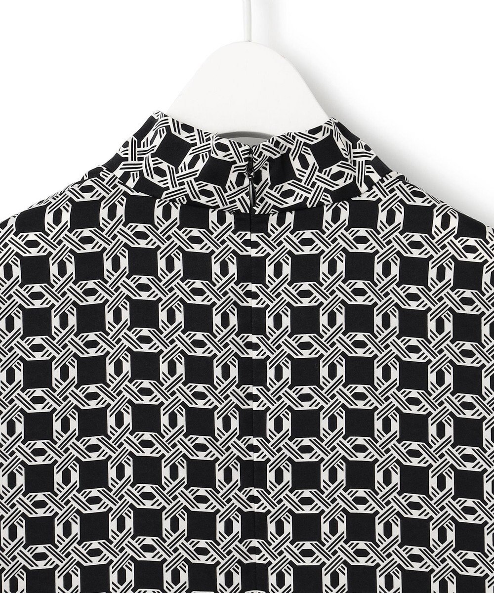 ICB 【洗える】レトロウォールペーパープリント ブラウス 