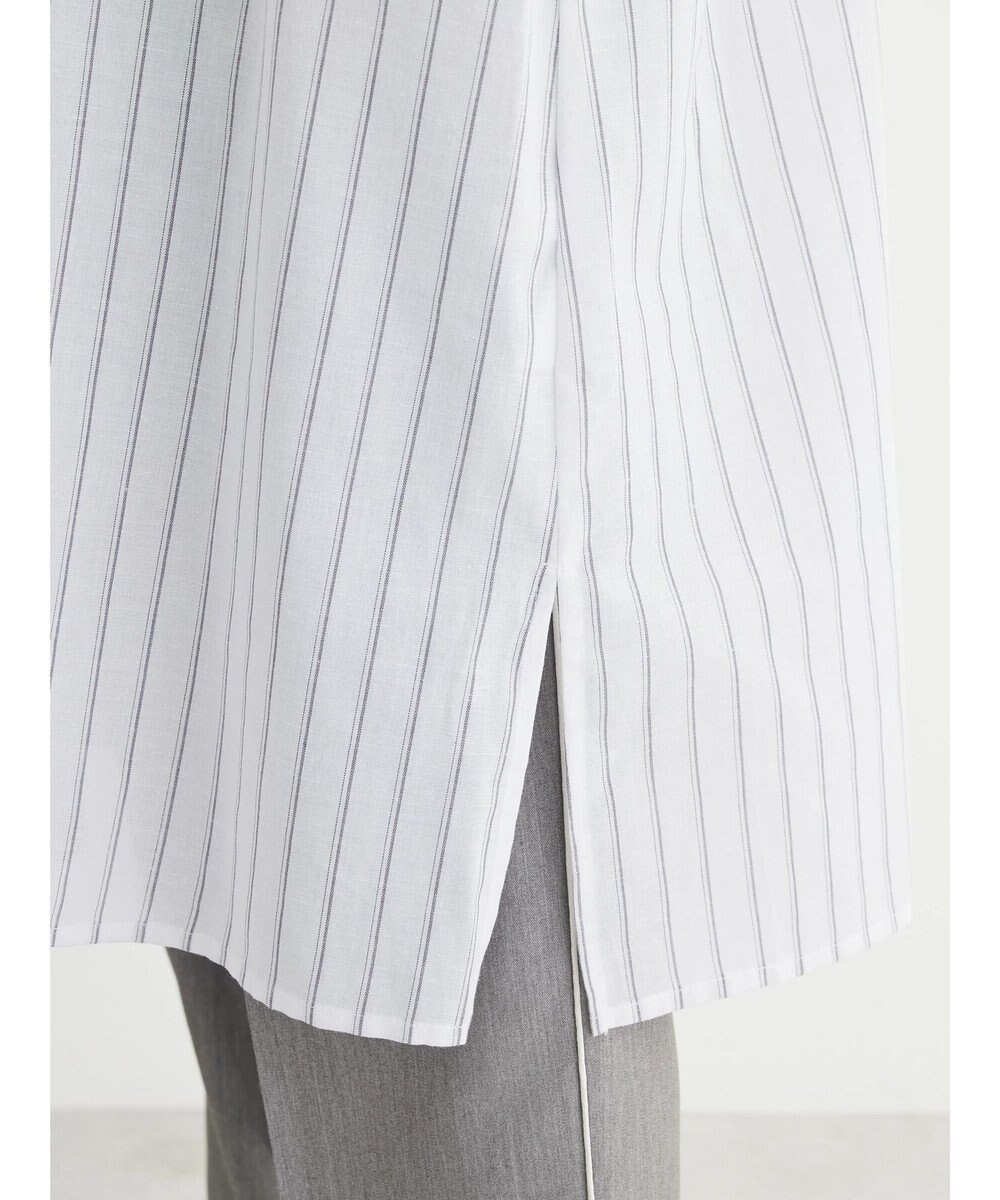 Green Parks 綿麻混スキッパーミニワンピース 