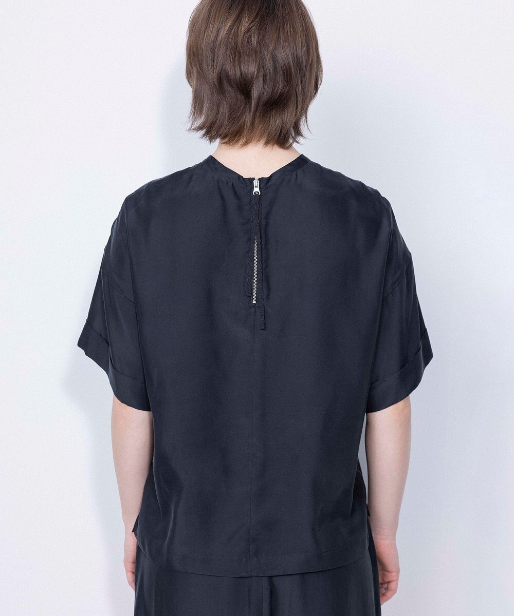 NAVE 【ReNAVE・セットアップ可/洗える/UVケア/接触冷感】フィブリルシャンブレー Tブラウス 