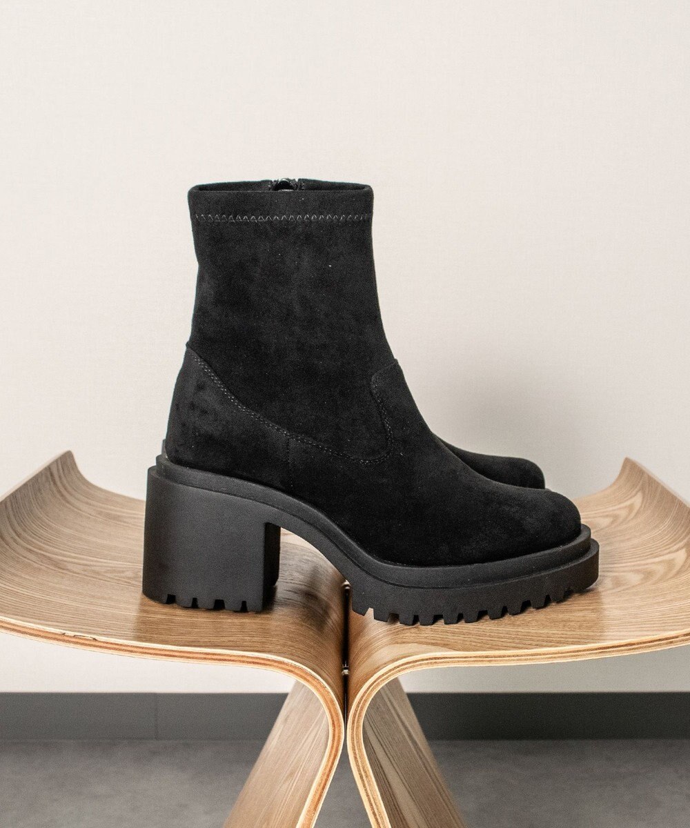 Bridget Birkin 【Round About】厚底ラギットソールストレッチブーツ 