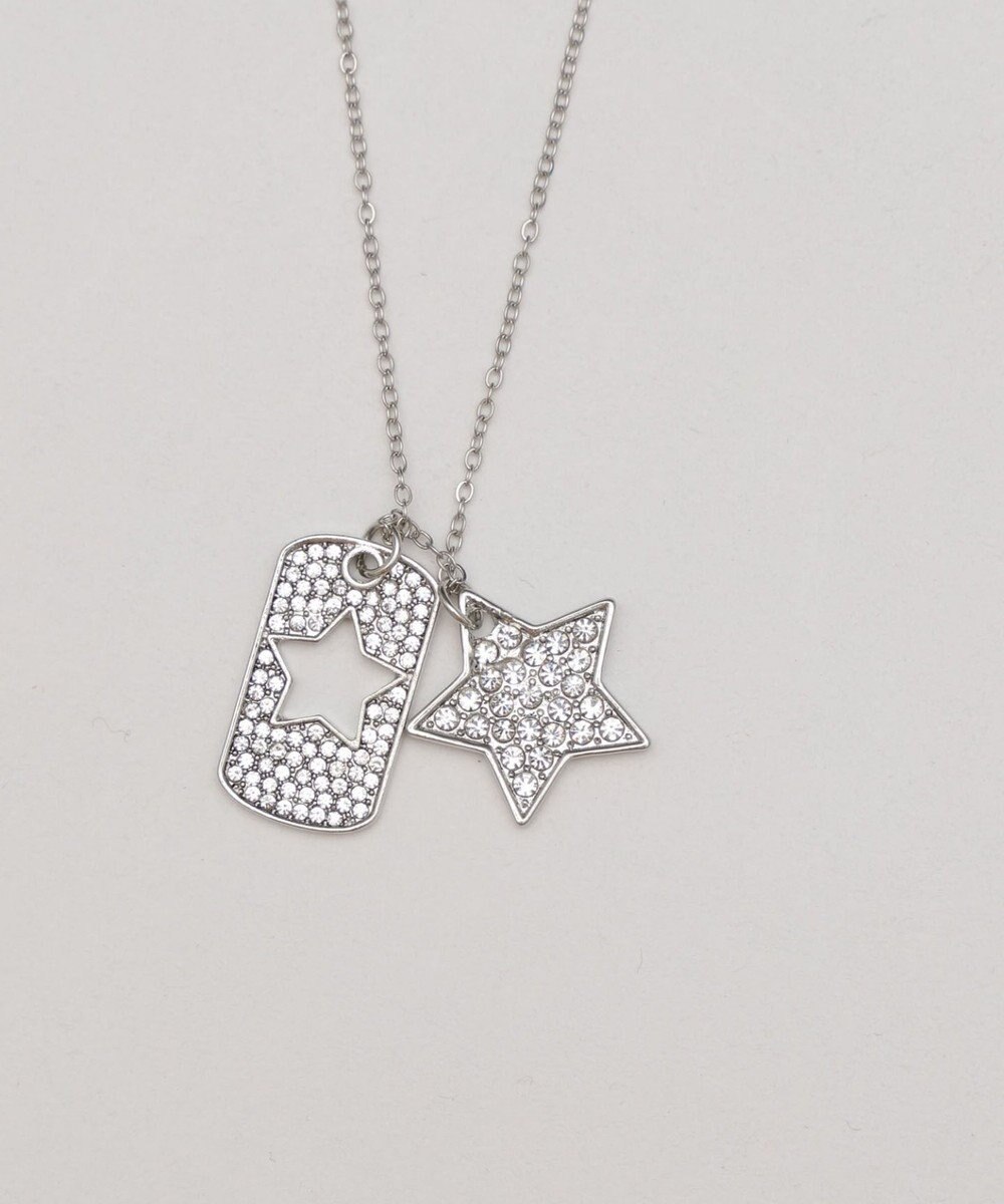 WEGO Lラインストーンダイカットネックレス 