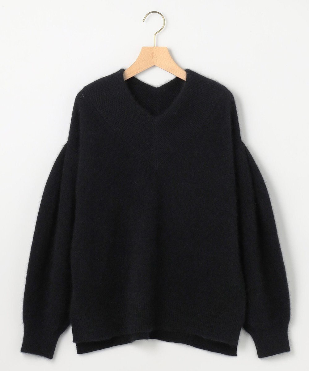 組曲 S フラッフィーファーＶネック ニット 