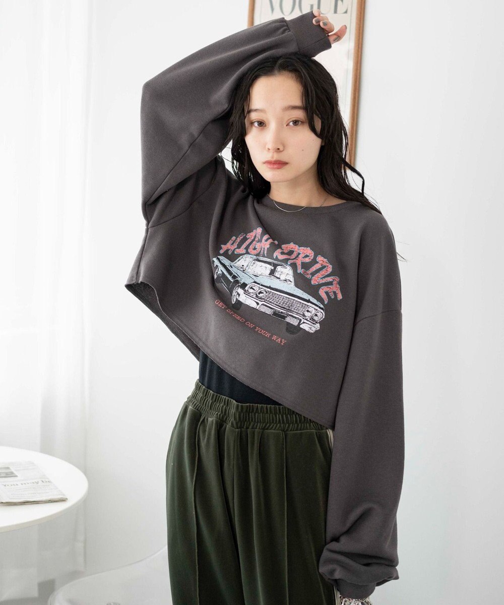 WEGO ヴィンテージライクショートスウェット 