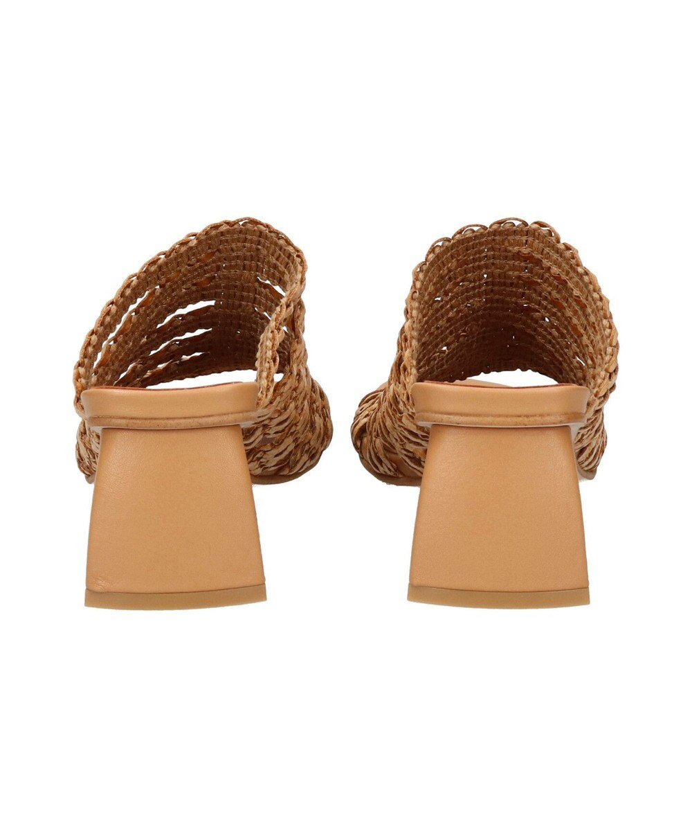 INTER-CHAUSSURES 【ANGEL ALARCON】チャンキーヒールラフィアサンダル 