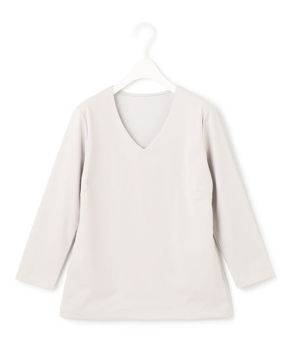 ICB 【洗える】スーペリアジャージー Vネックカットソー 