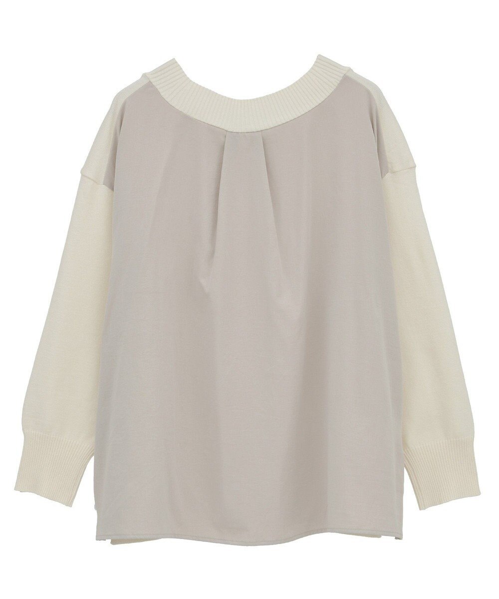 Green Parks 異素材切替ニットチュニック 