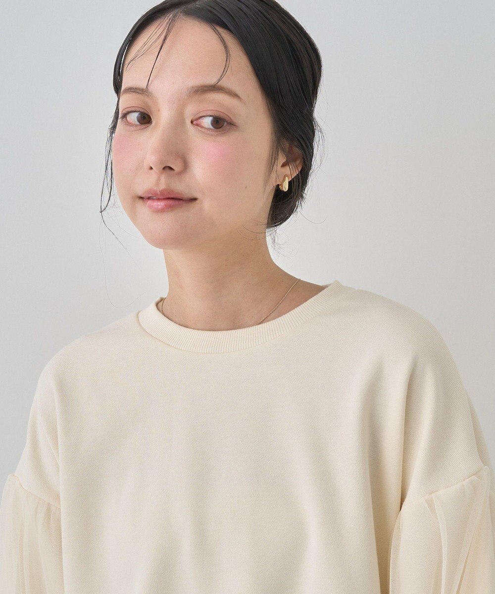 earth music&ecology チュールスリーブスウェット 