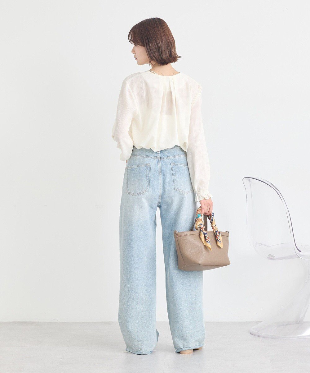 earth music&ecology フロントツイストブラウス 