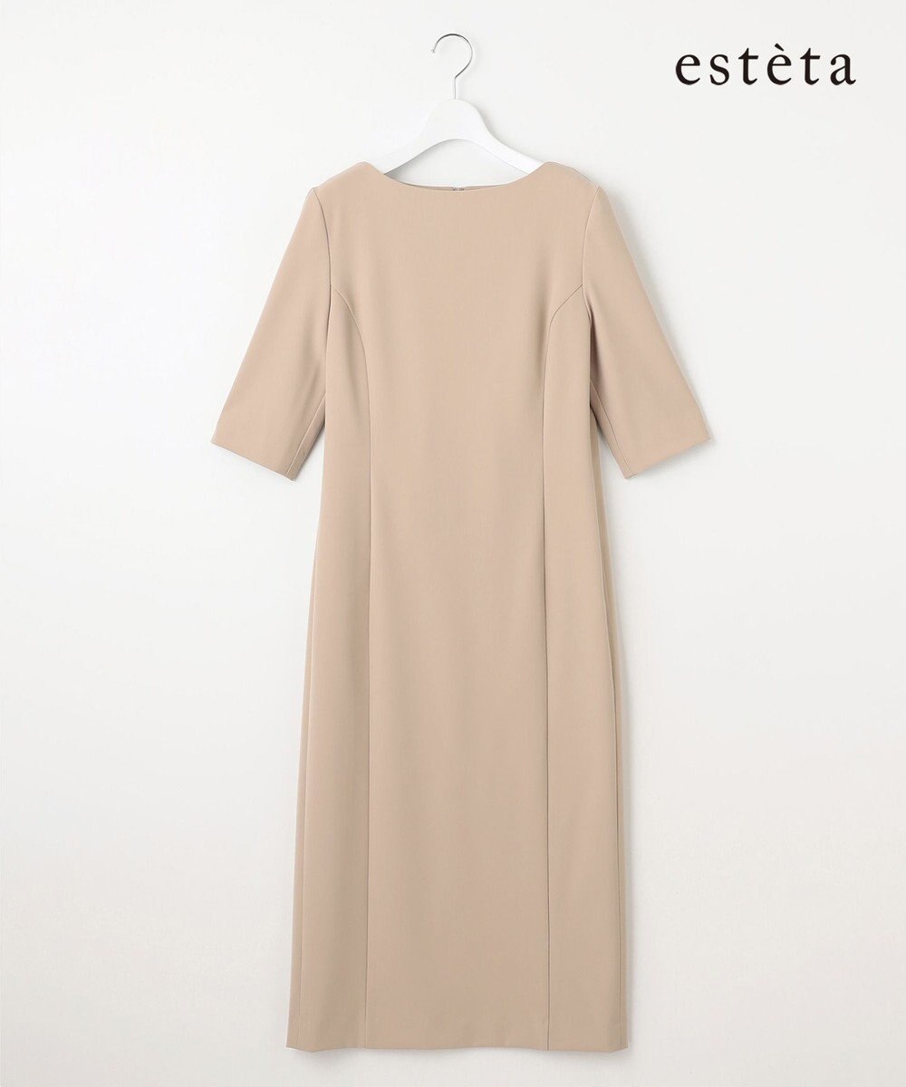 23区 【エステータ】コットンダブルクロス ハーフスリーブワンピース 