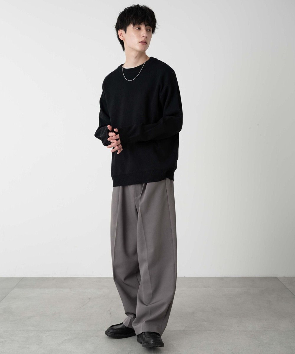 WEGO 【ユニセックス着用ITEM/MLサイズ展開】ミラノリブクルーネックプルオーバー 