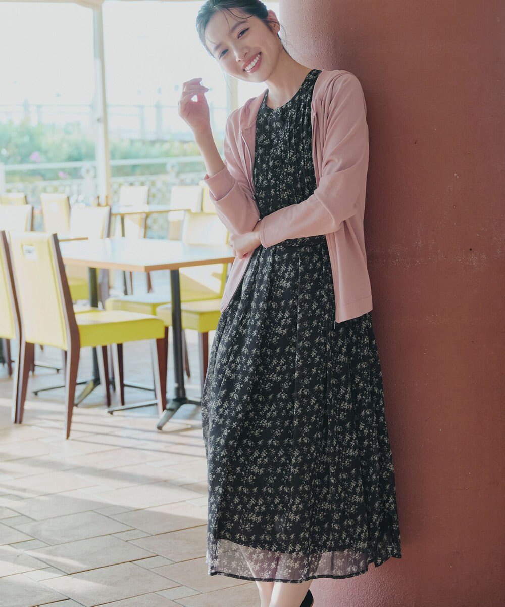 Tiaclasse L 【新色追加】フレアスリーブワンピース 