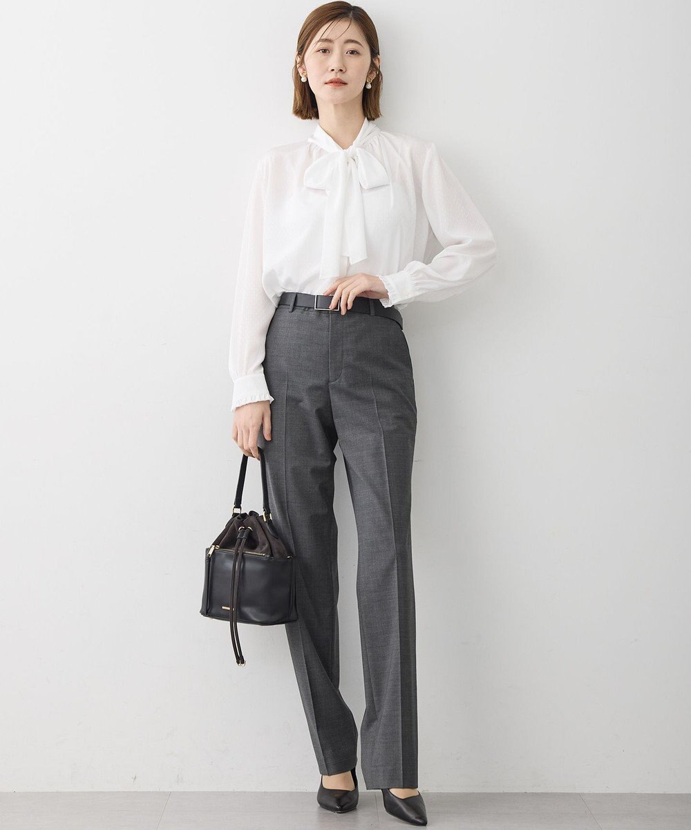 23区 S 【洗える】ドットドビーデシン ブラウス 