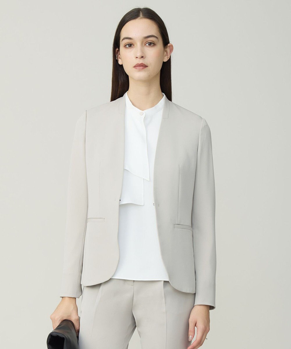 ICB ストレッチジョーゼット ラッフルディテール ブラウス 