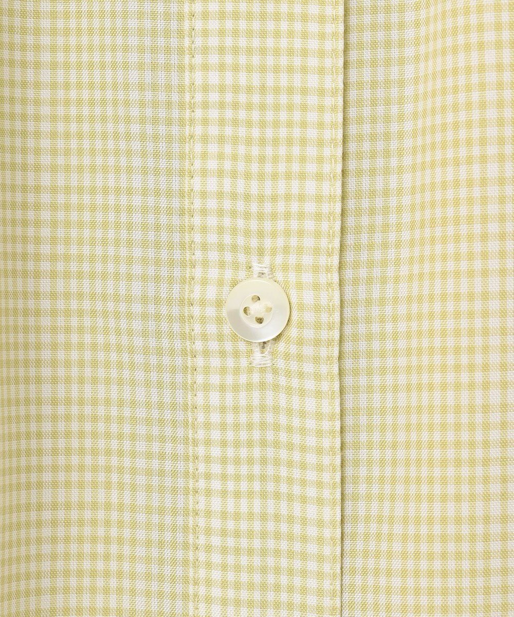 J.PRESS LADIES L 【洗える】セルロース チェック バンドカラー ブラウス 