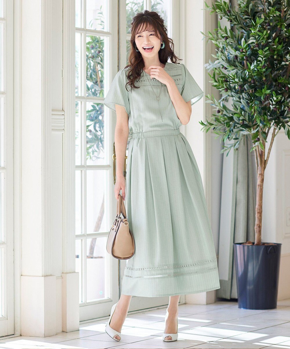 洗える 幅広く活躍が期待できる レース切替マキシワンピース Tiaclasse ファッション通販 公式通販 オンワード クローゼット